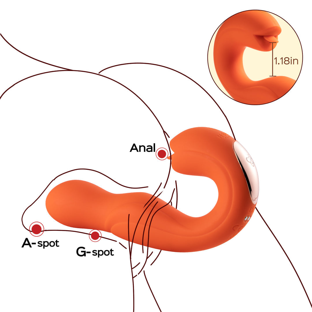 Joi Rotating Head G-spot Vibrator & Clit Licker - Thorn & Feather