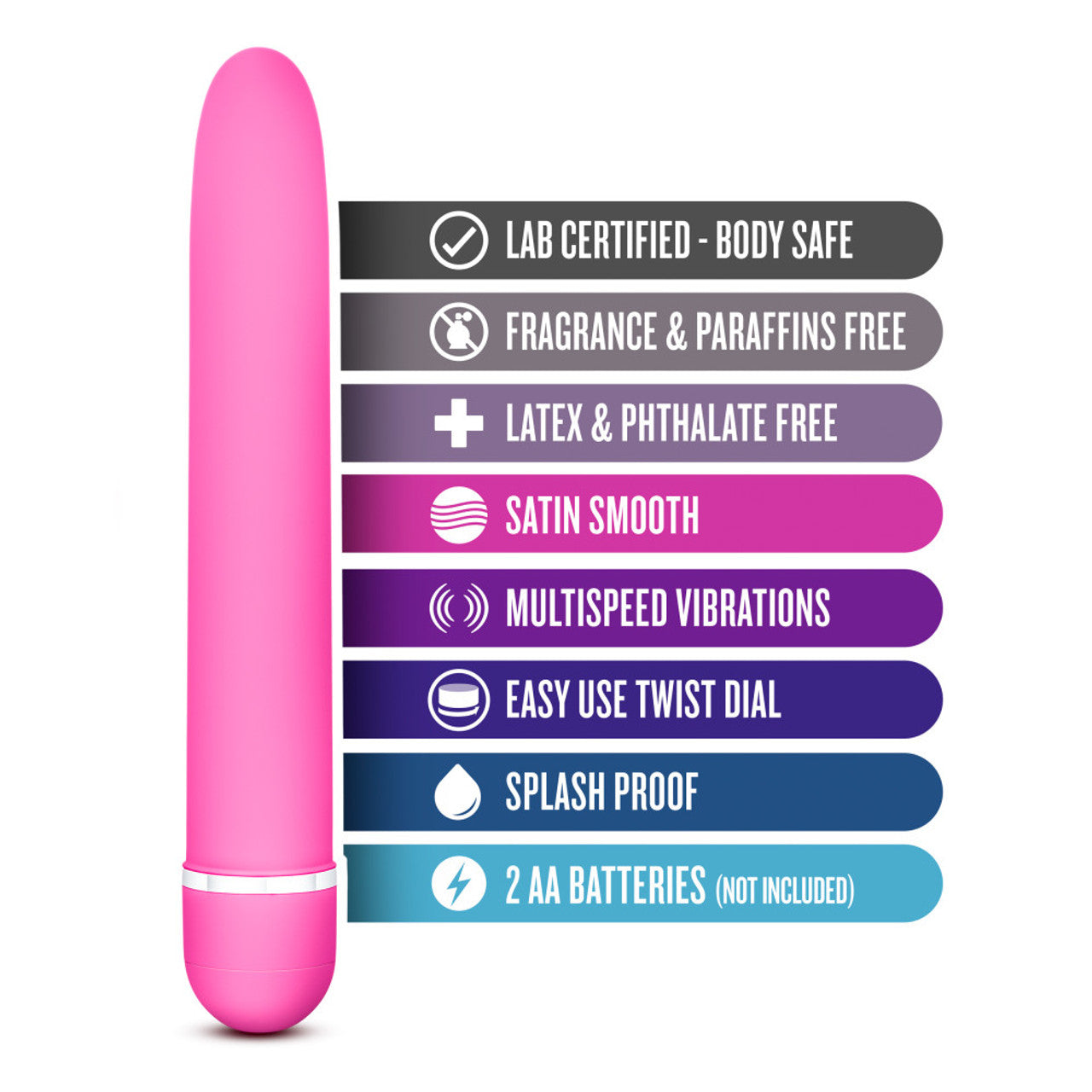 Rose Luxuriate 7" Vibrator- Pink - Thorn & Feather