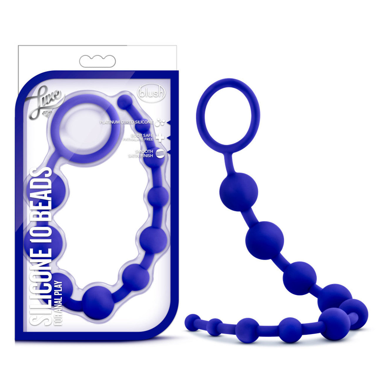 Silicone 10 Beads - Indigo - Thorn & Feather