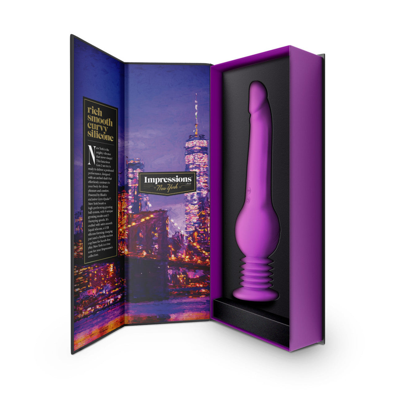 Blush New York Gyro-Quake Dildo - Purple