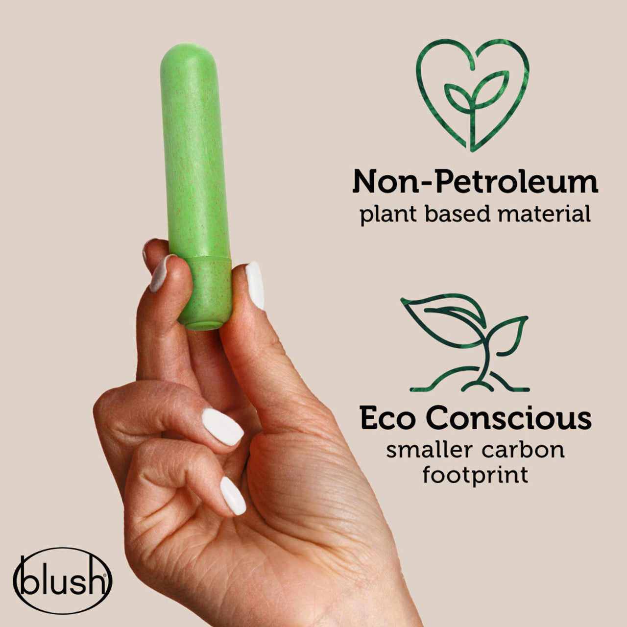 Gaia Eco Biadegradable Bullet Vibrator - Green - Thorn & Feather