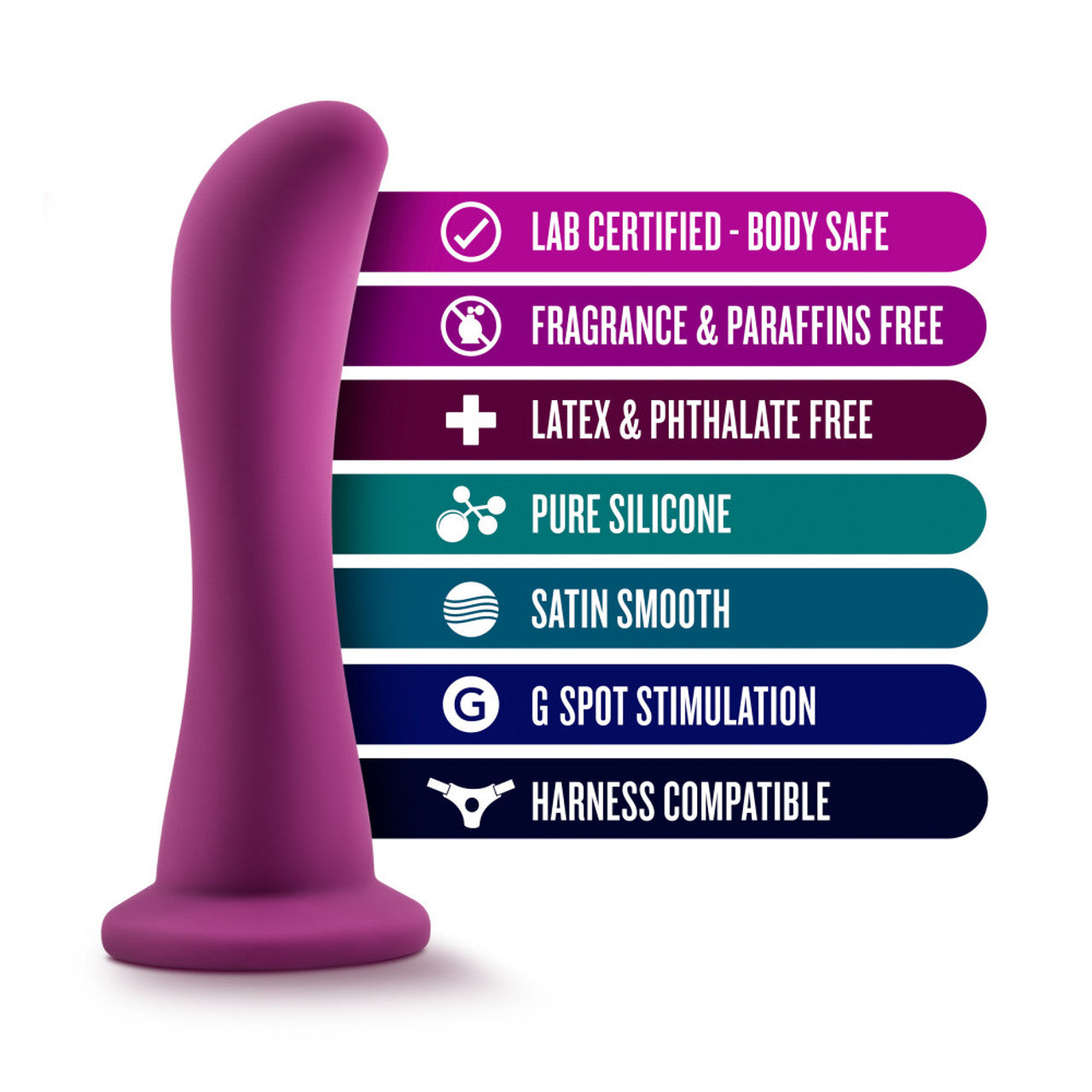 Temptasia Bellatrix Silicone G-Spot Dildo - Plum - Thorn & Feather