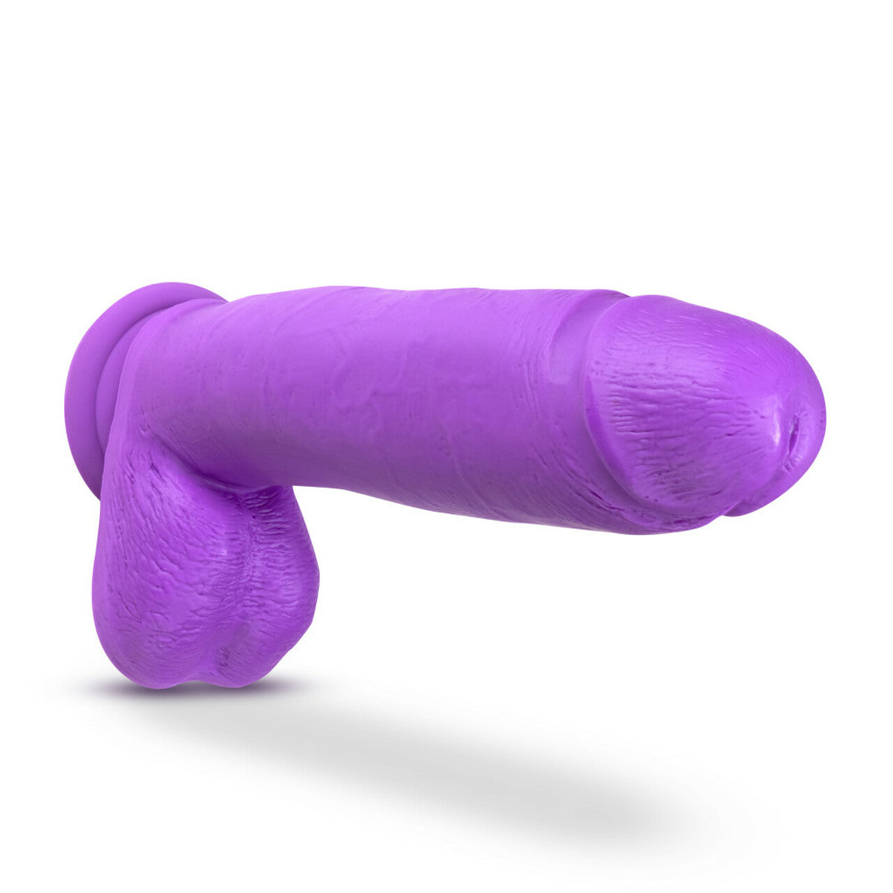 Neo Elite 10 Inch Silicone Dual Density Cock with Balls - Neon Purple - Thorn & Feather