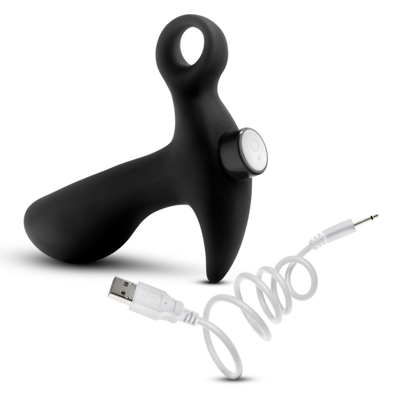 Silicone Vibrating Prostate Massager 01 - Black - Thorn & Feather