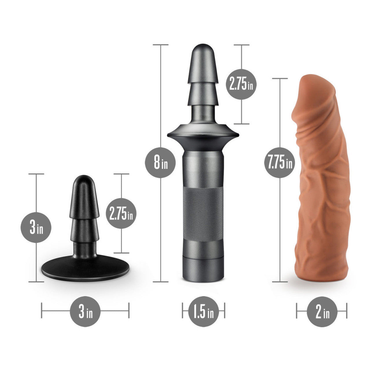 Karbonite Lock On Dildo Handle Kit - Mocha