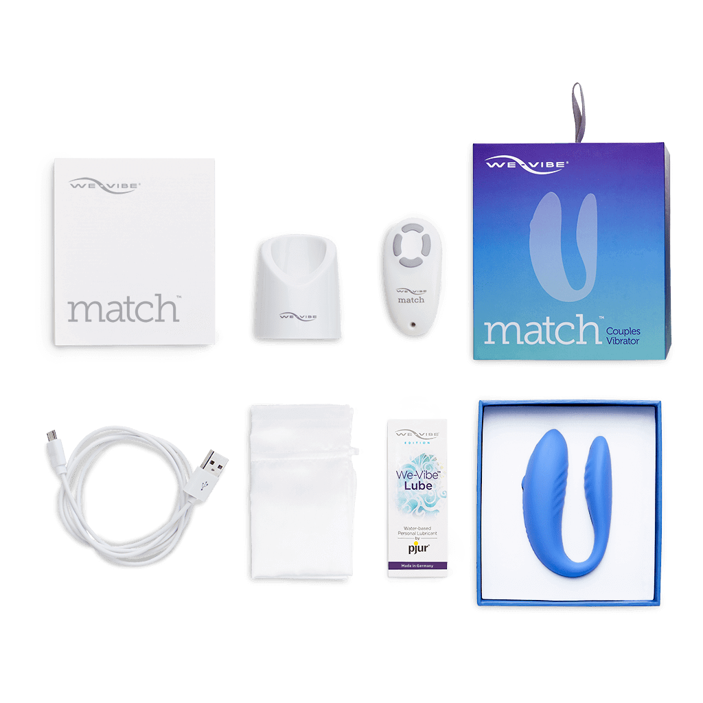 We-Vibe Match Couples Vibrator - Periwinkle - Thorn & Feather