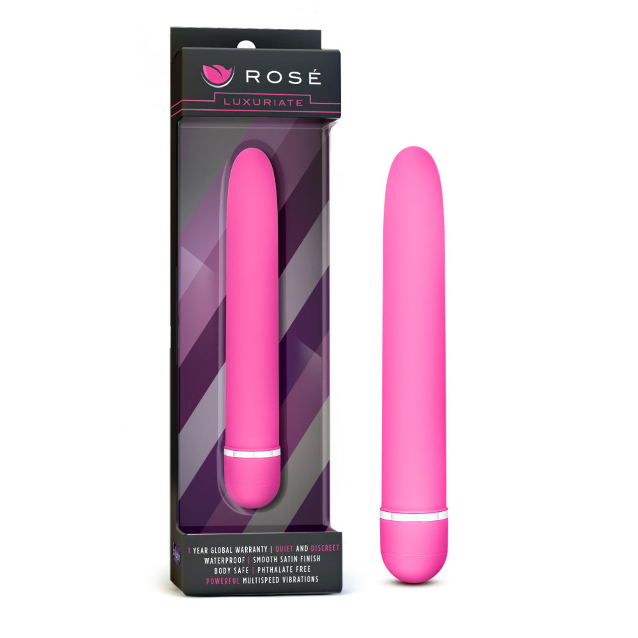 Rose Luxuriate 7" Vibrator- Pink - Thorn & Feather