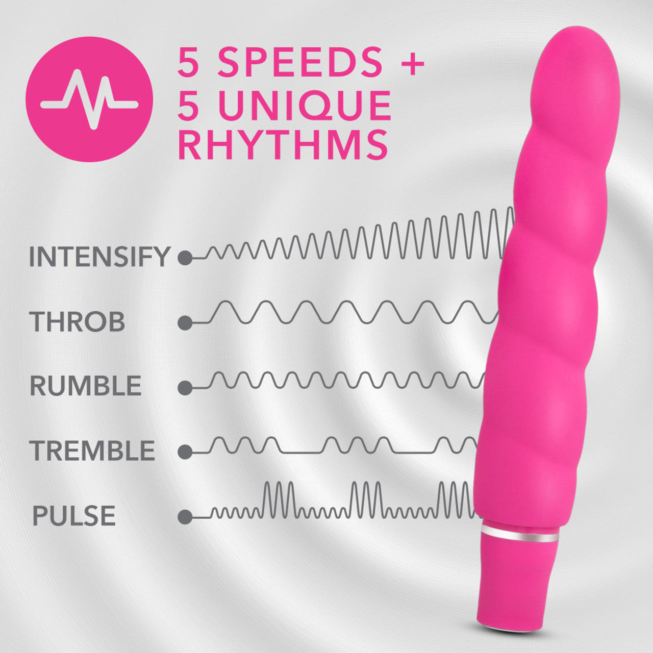 Luxe Anastasia Multispeed Silicone Vibrator - Pink - Thorn & Feather