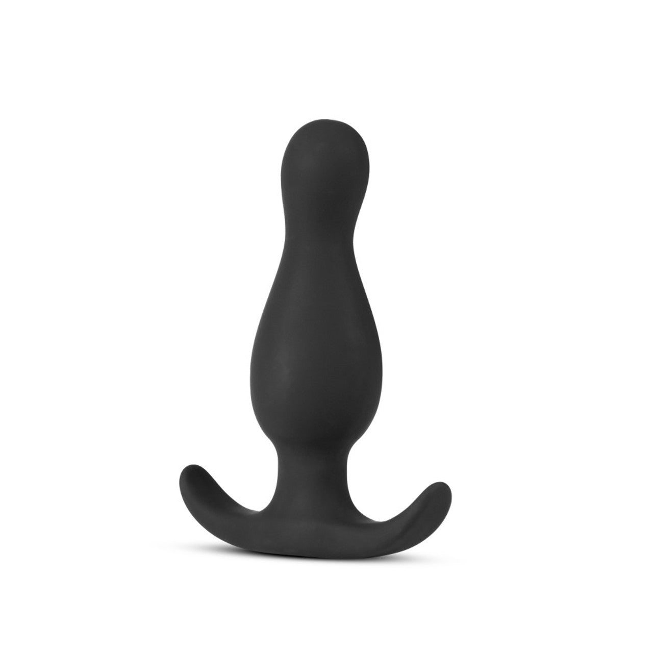 Anal Adventures Platinum Curve Silicone Butt Plug - Black - Thorn & Feather