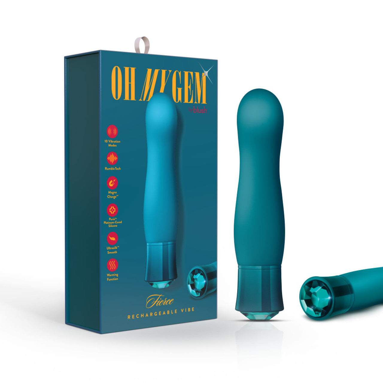 Oh My Gem Fierce Rechargeable Vibe - Blue Topaz