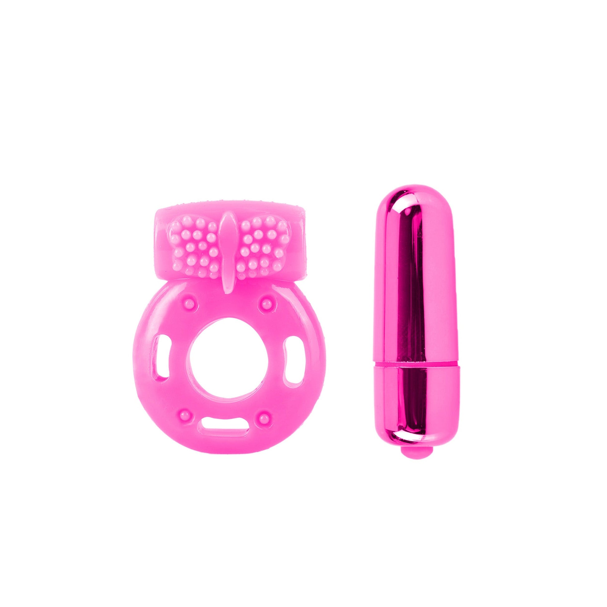 Neon Vibrating Couples Kit - Pink - Thorn & Feather