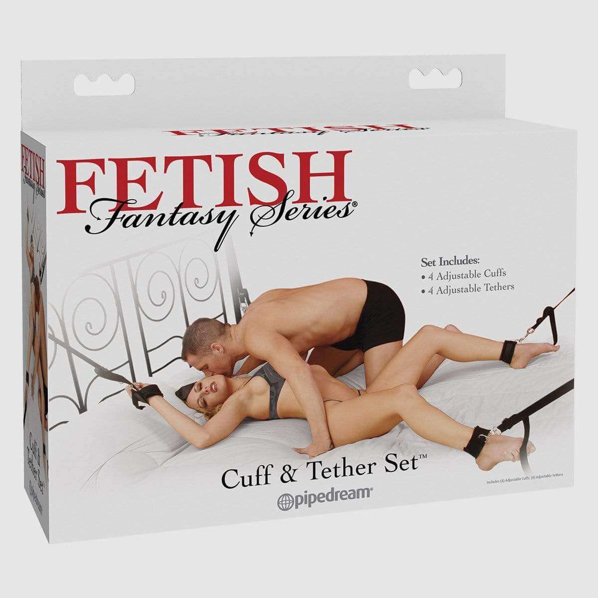 Fetish Fantasy Series Cuff & Tether Set - Black - Thorn & Feather