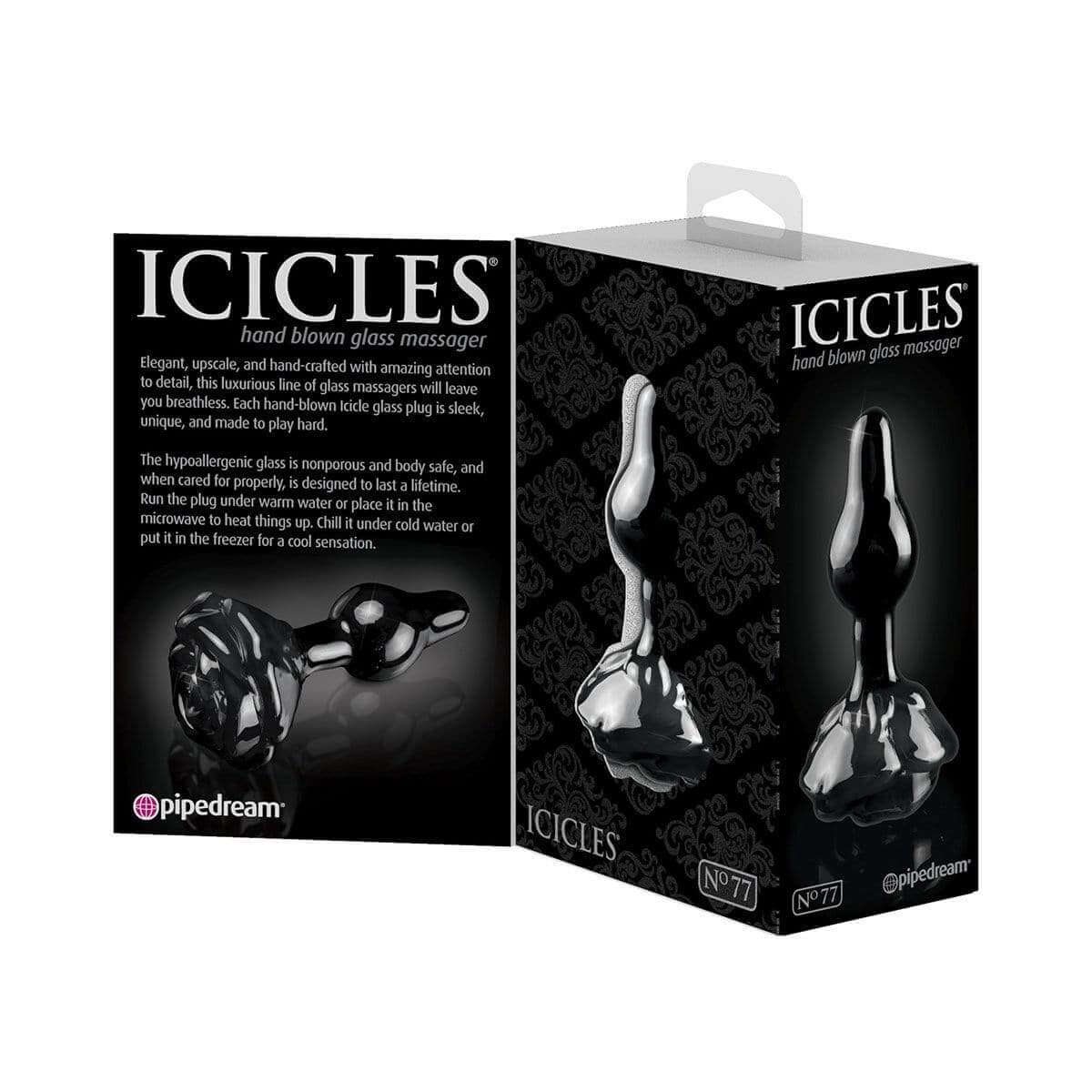 Icicles No. 77 Black Glass Wand Plug - Thorn & Feather