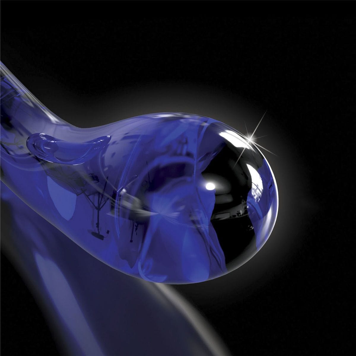 Icicles No. 89 Blue Glass Suction Cup Dildo - Thorn & Feather