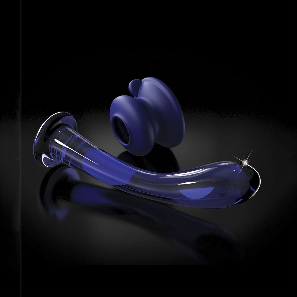 Icicles No. 89 Blue Glass Suction Cup Dildo - Thorn & Feather