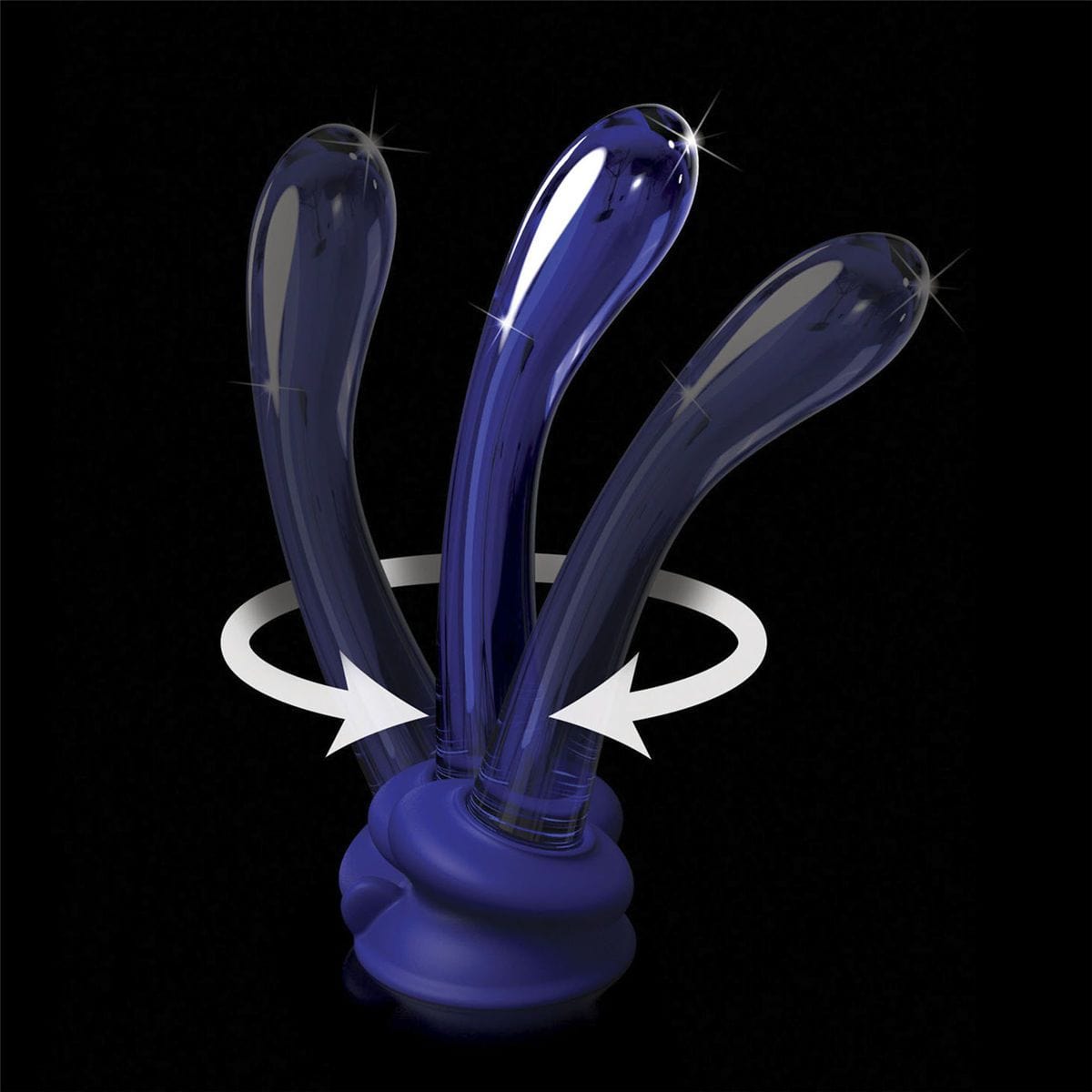 Icicles No. 89 Blue Glass Suction Cup Dildo - Thorn & Feather