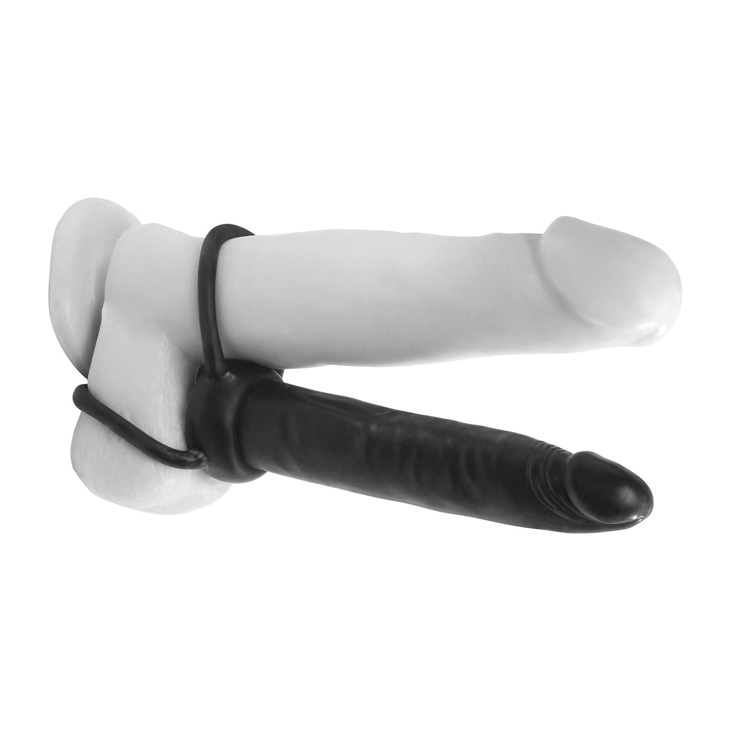 Anal Fantasy Double Trouble Strap-On Dildo - Black