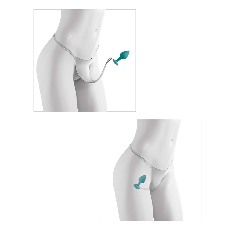 Hookup Panties Crotchless Secret Gem - S-L, White - Thorn & Feather