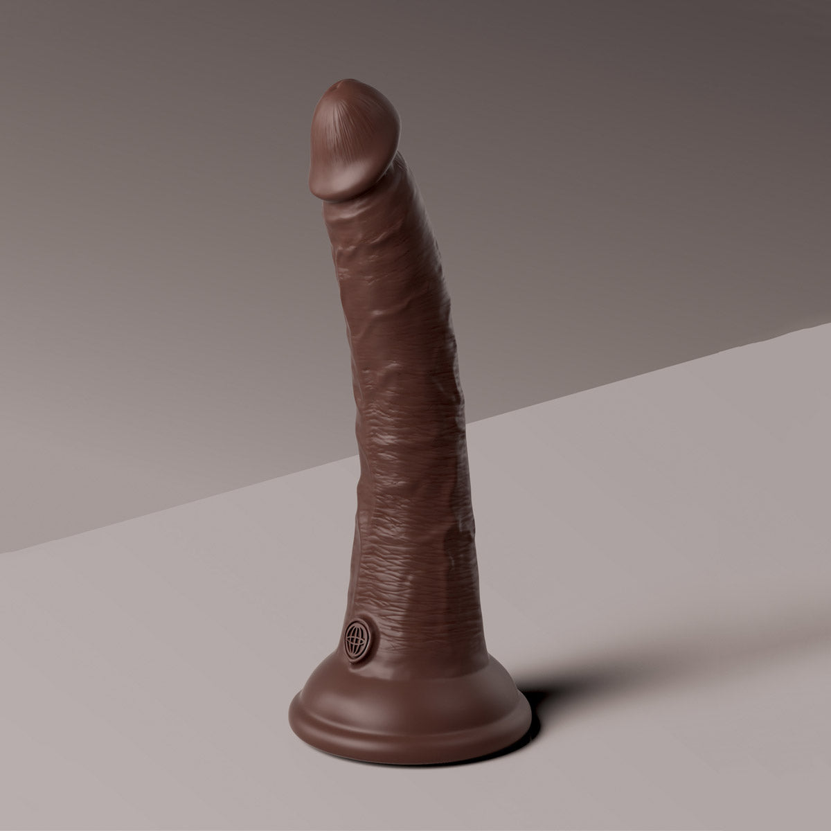 King Cock Elite 7" Silicone Dual Density Cock - Brown - Thorn & Feather