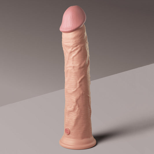 King Cock Elite 11" Silicone Dual Density Cock - Light - Thorn & Feather