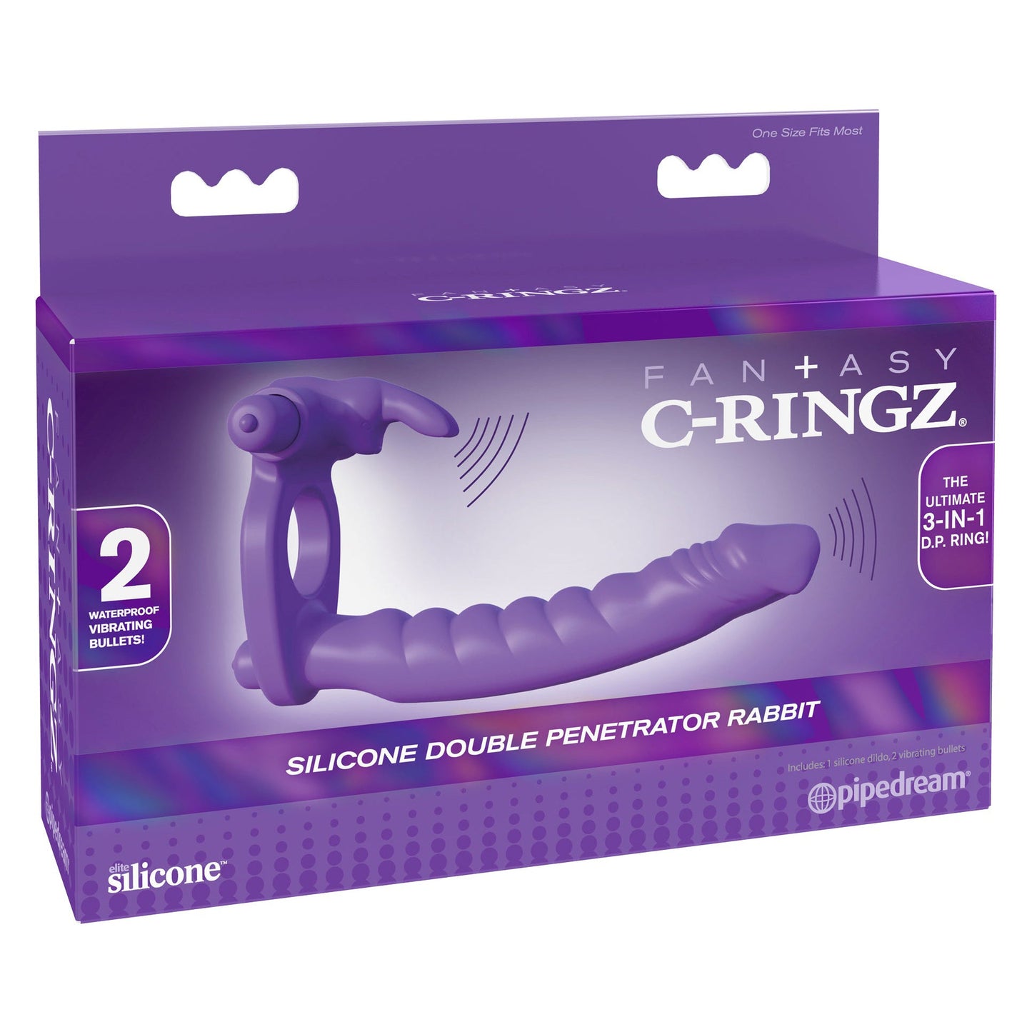 Fantasy C-Ringz Silicone Double Penetrator Rabbit