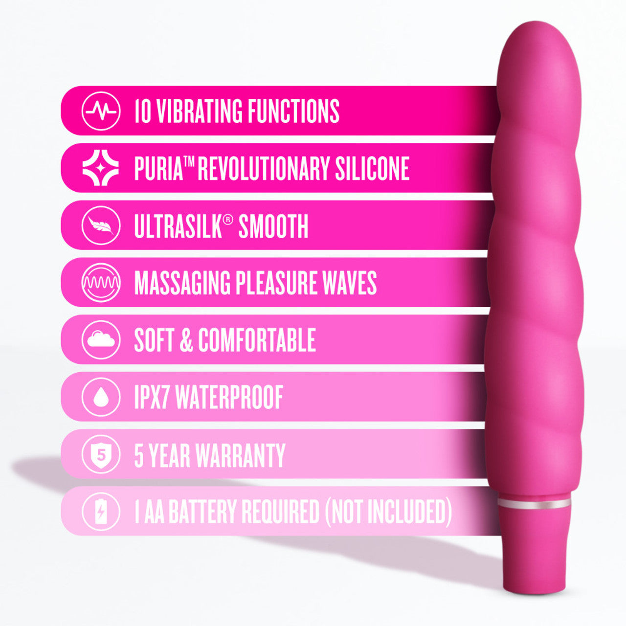 Luxe Anastasia Multispeed Silicone Vibrator - Pink - Thorn & Feather