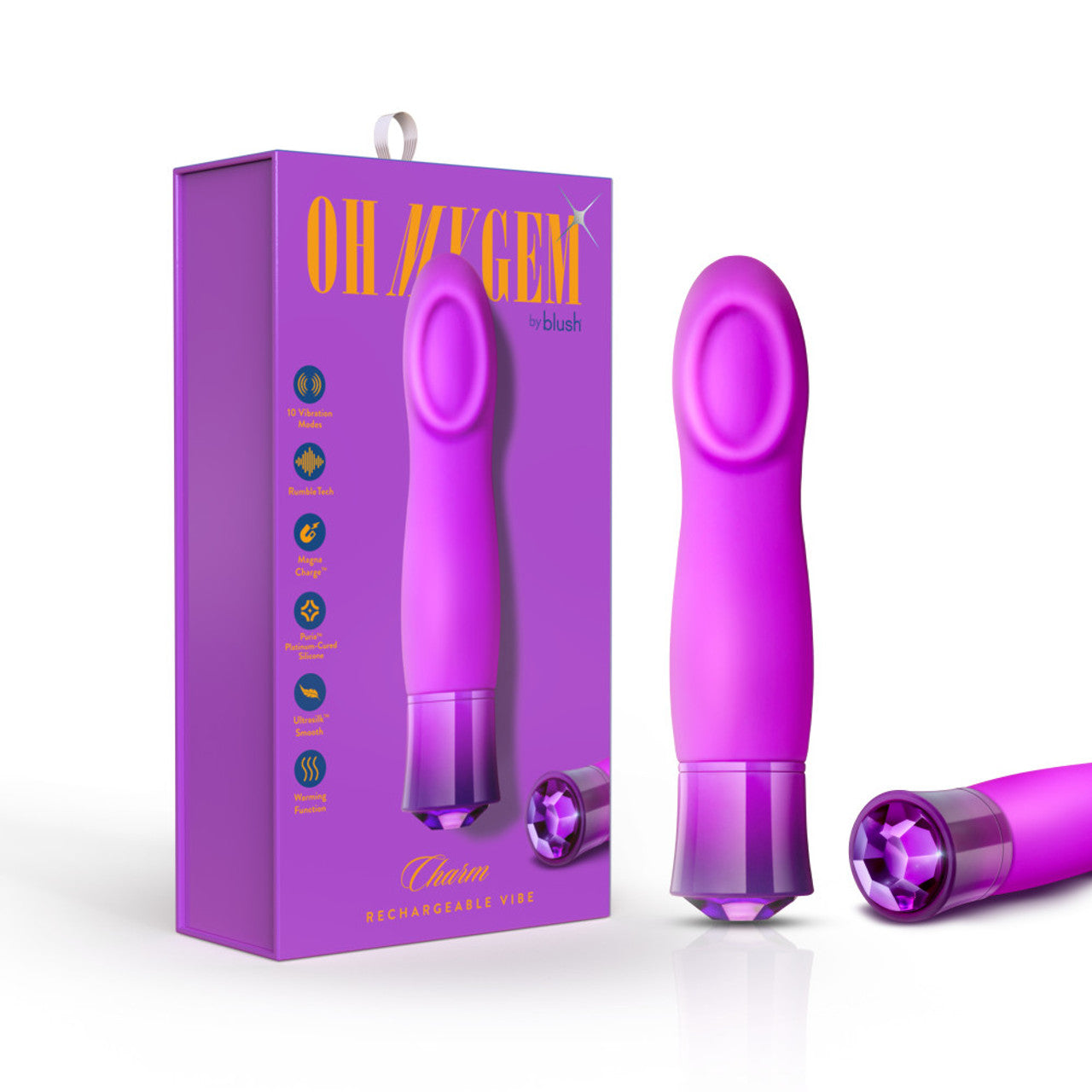 Oh My Gem Charm Rechargeable Vibe - Amethyst