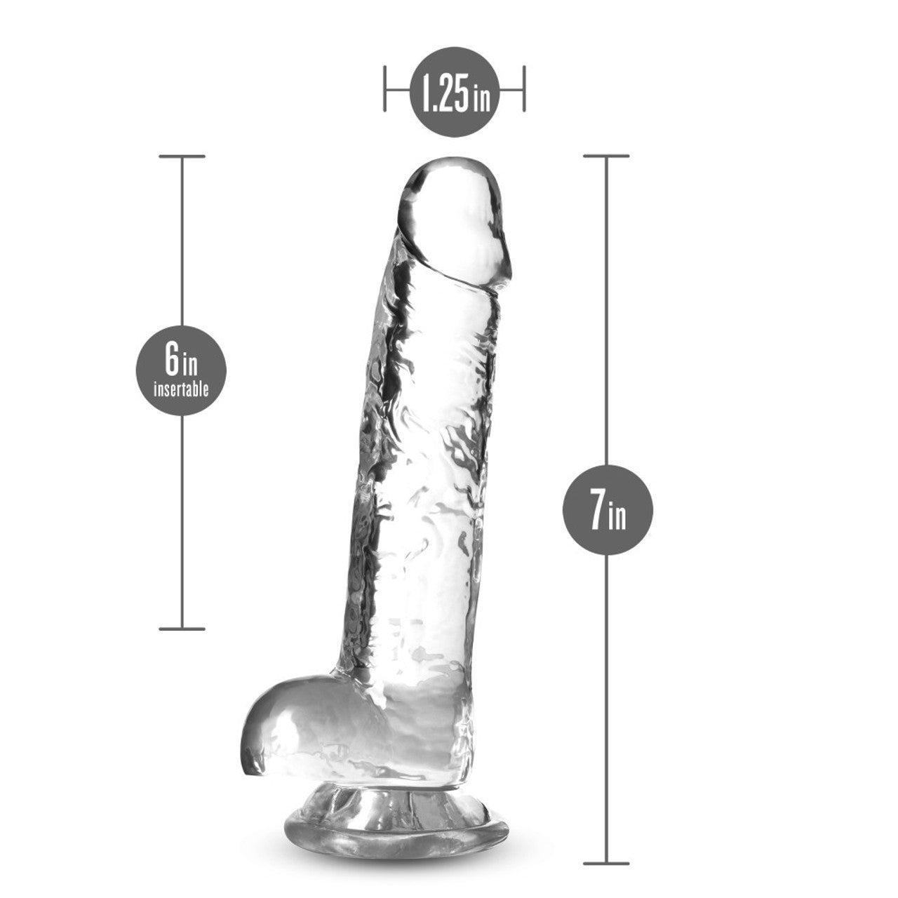 Naturally Yours 7" Crystalline Dildo - Diamond