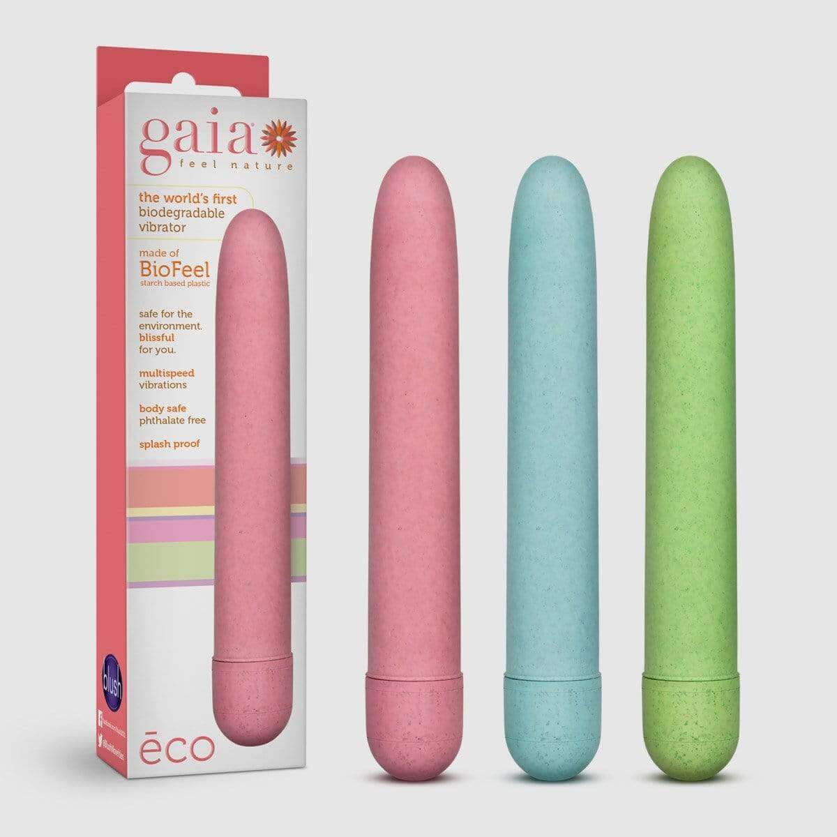 Gaia Eco Biadegradable Vibrator - Coral - Thorn & Feather