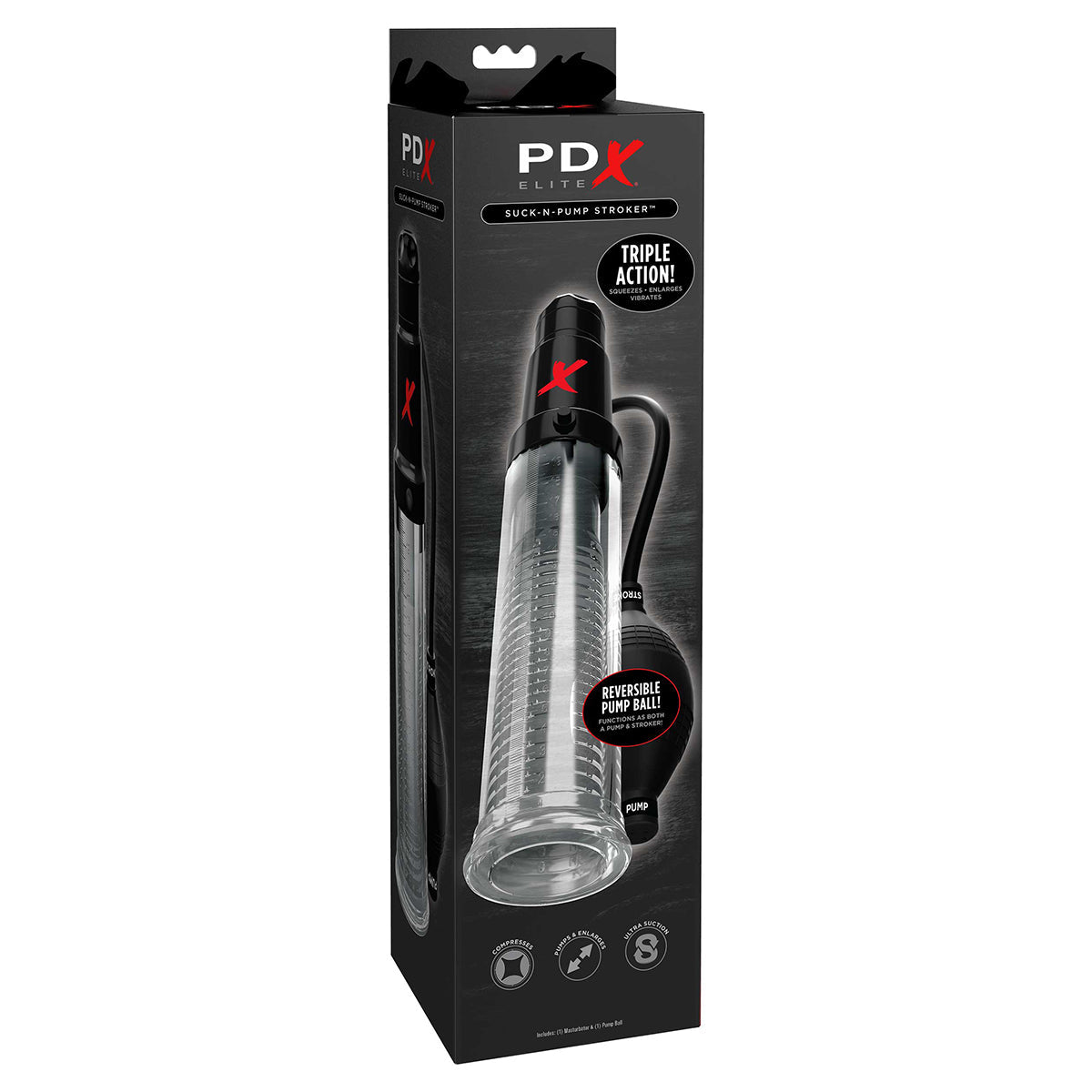 PDX Elite Suck-N-Pump Stroker - Thorn & Feather