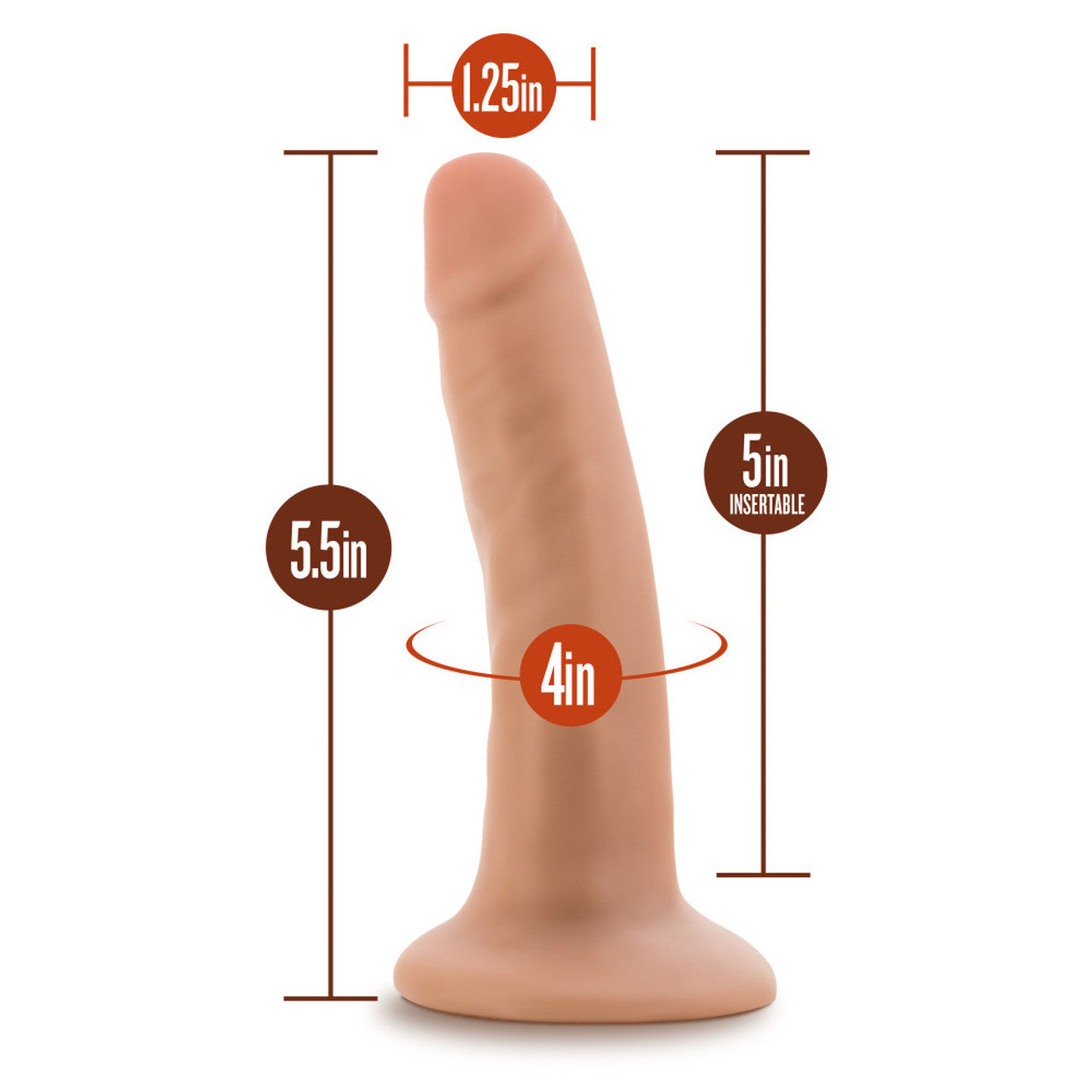 Dr. Skin 5.5 Inch Cock With Suction Cup - Vanilla - Thorn & Feather