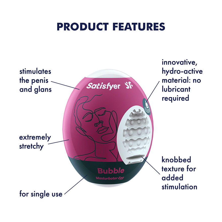 Satisfyer Masturbator Egg - Bubble - Thorn & Feather