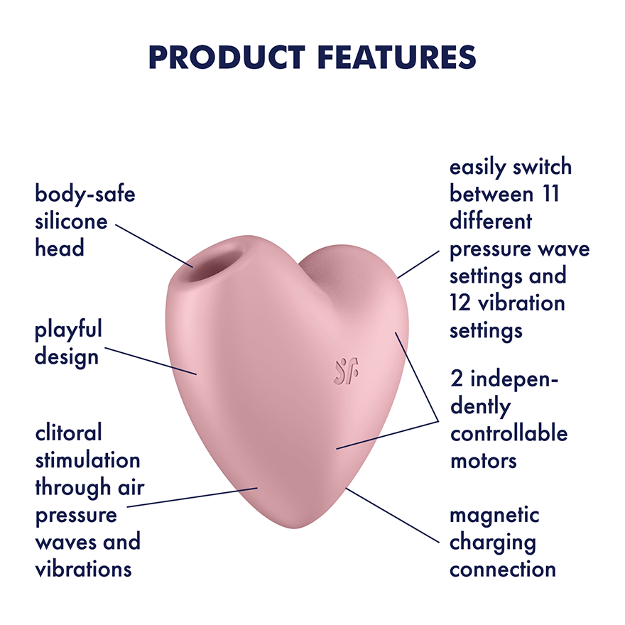 Satisfyer Cutie Heart Air Pulse Stimulator - Thorn & Feather