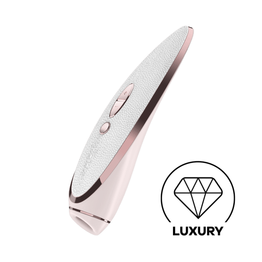 Satisfyer Luxury Prêt-à-porter Clitoral Air Pulse Vibrator - White & Rose-Gold - Thorn & Feather