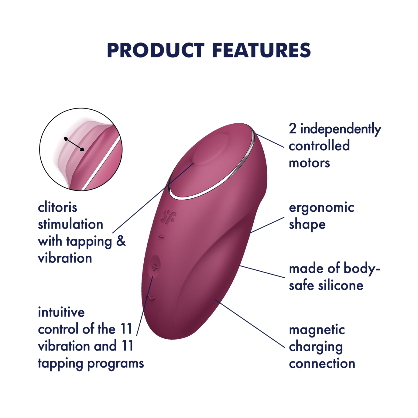 Satisfyer Tap & Climax 1 Lay-on Vibrators