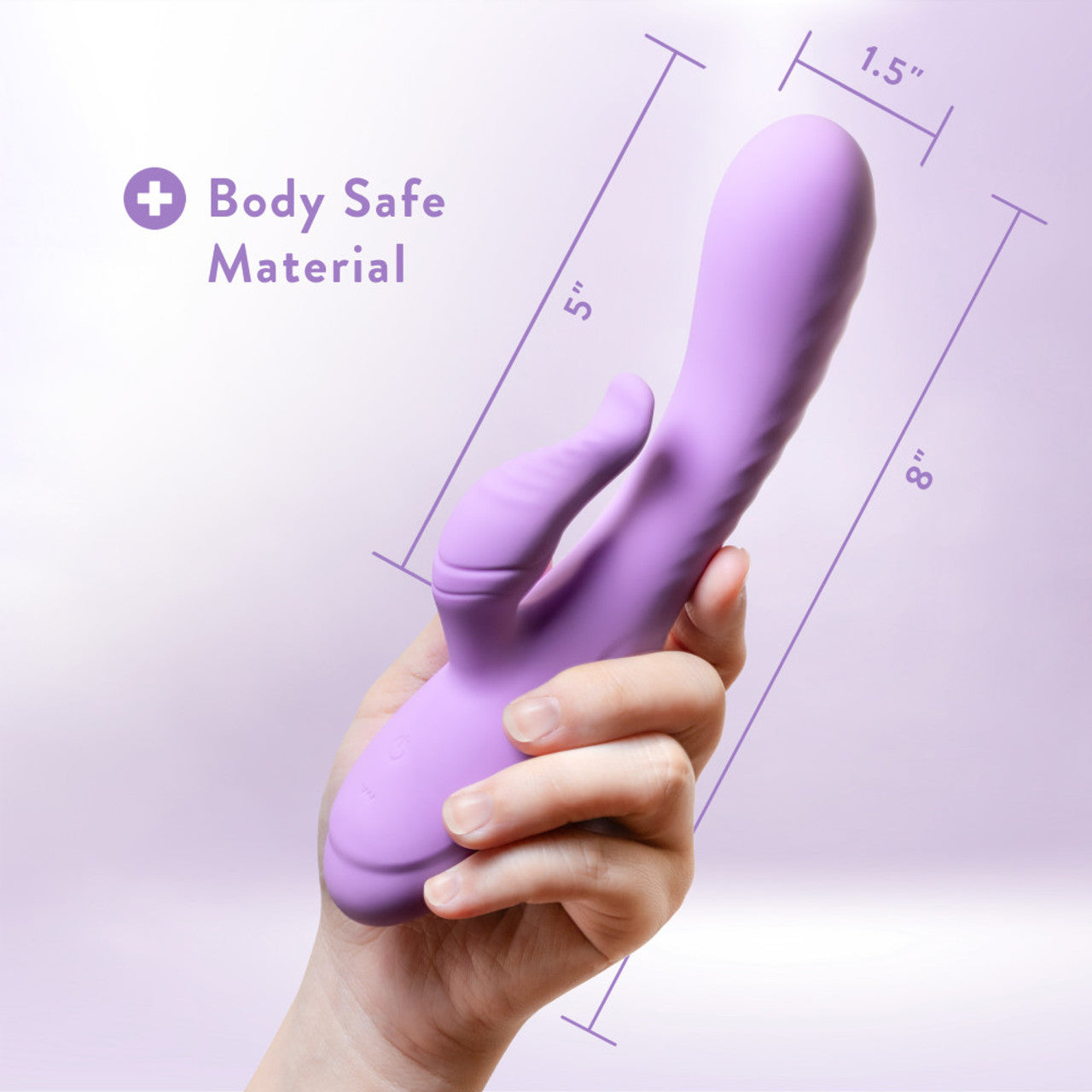 Blush Evelyn Rabbit Dual Vibrator - Purple