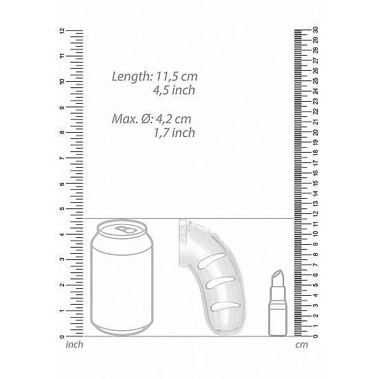 Mancage Model 11 Chastity 4.5 Inch Cage with Plug - Thorn & Feather