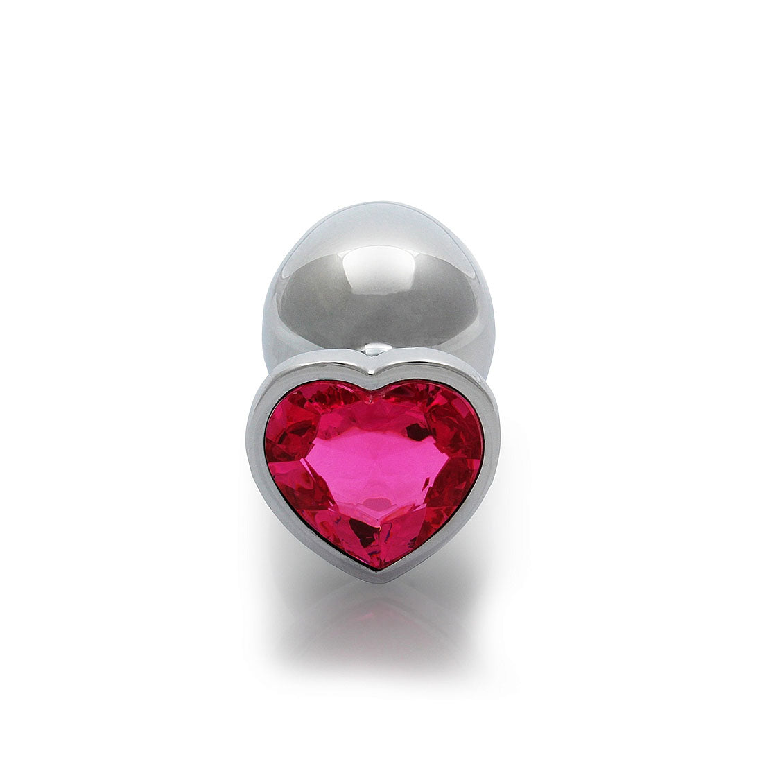 Heart Gem Butt Plug - Large, Rubellite Pink