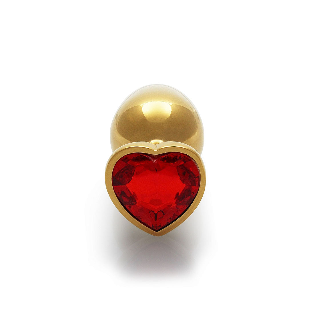 Heart Gem Butt Plug - Large, Ruby Red