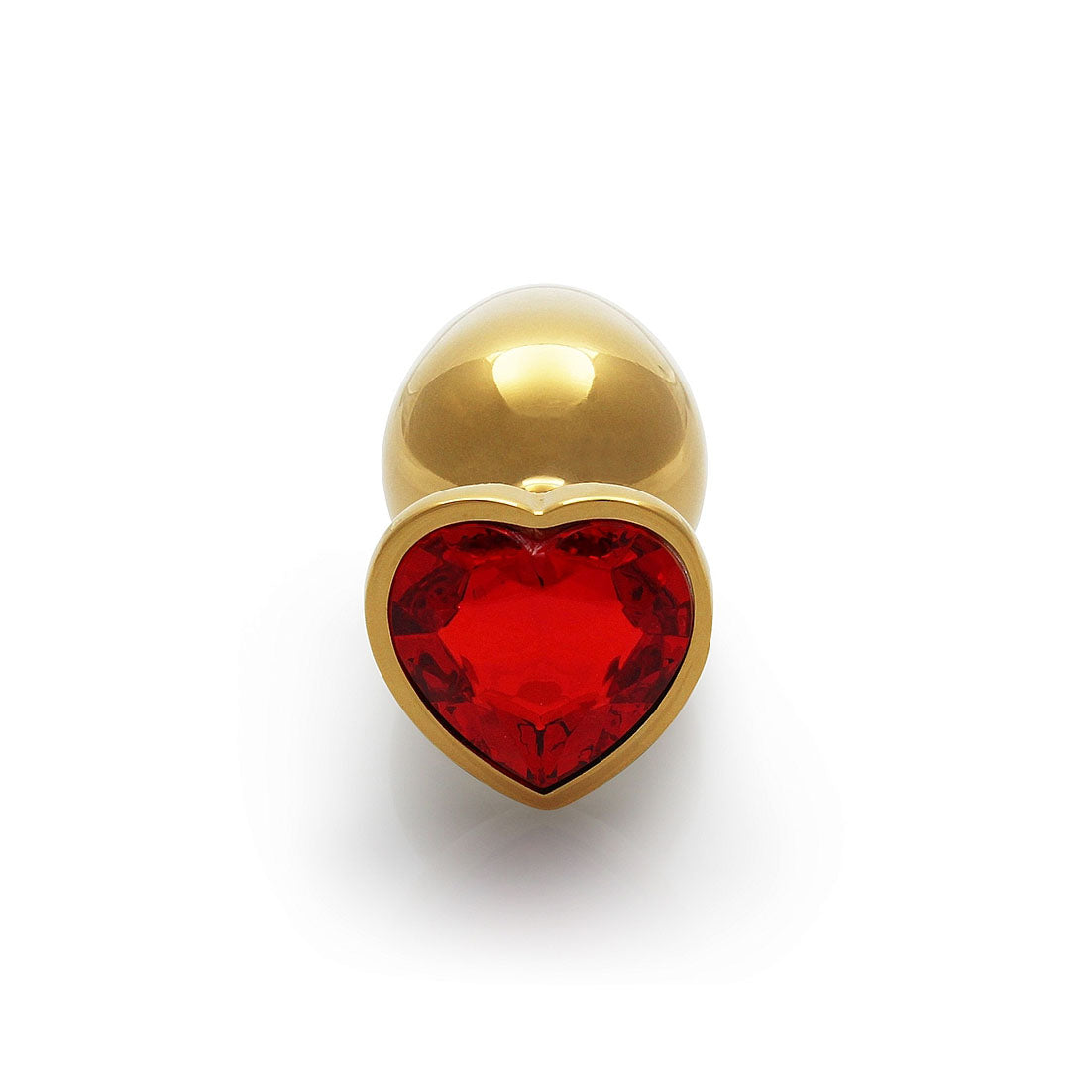 Heart Gem Butt Plug - Medium, Ruby Red