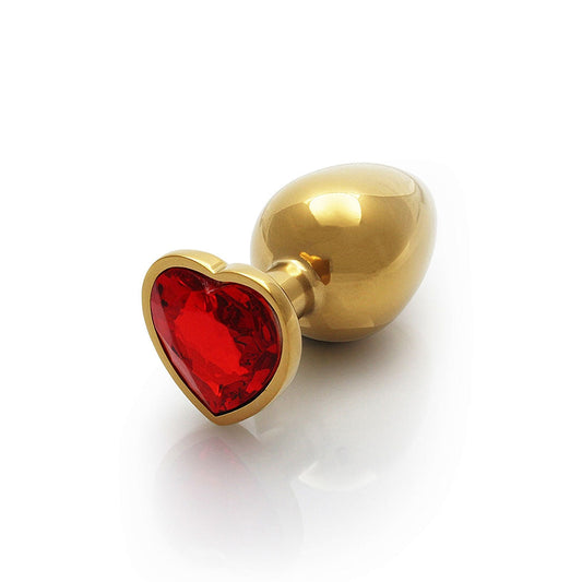 Heart Gem Butt Plug - Large, Ruby Red