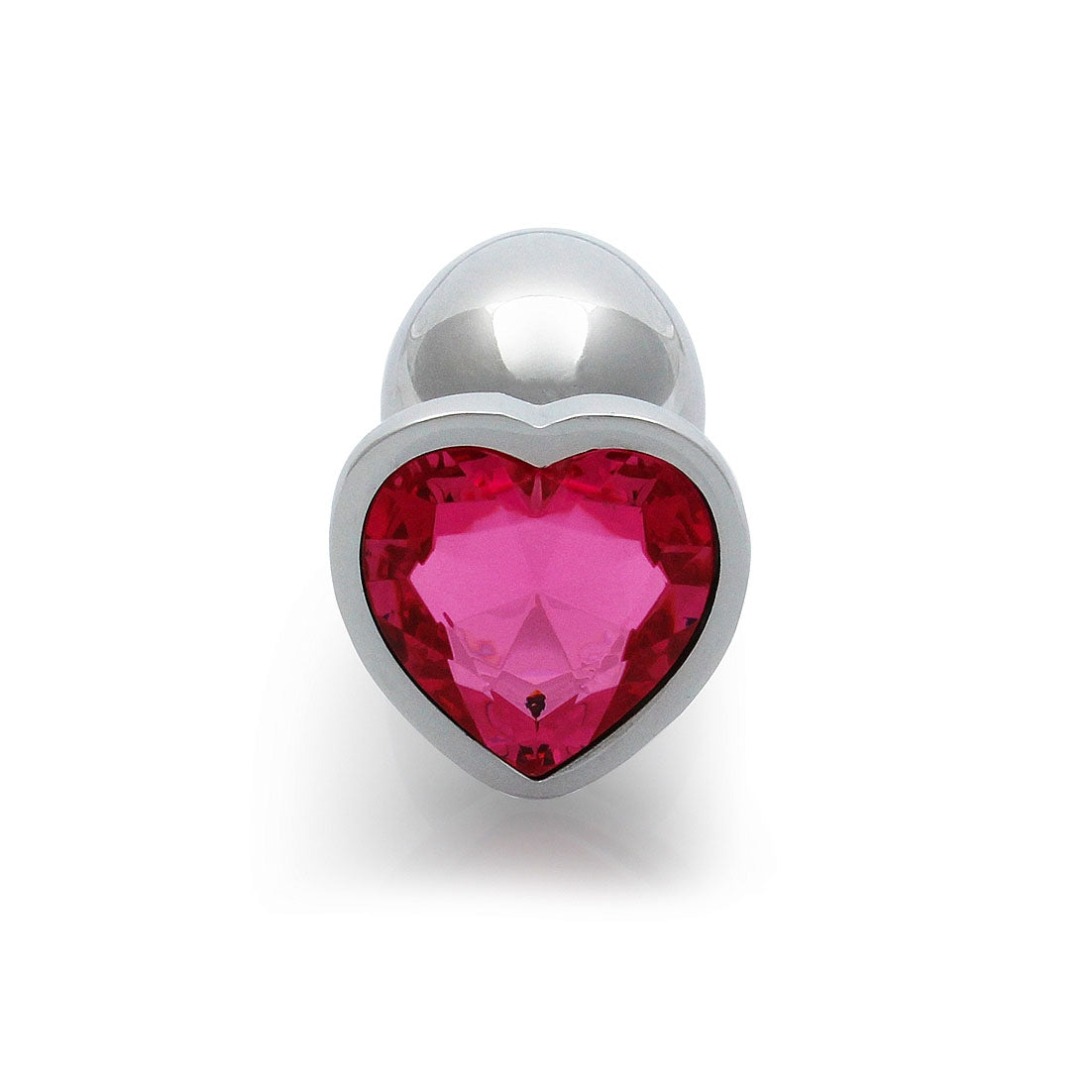 Heart Gem Butt Plug - Small, Rubellite Pink