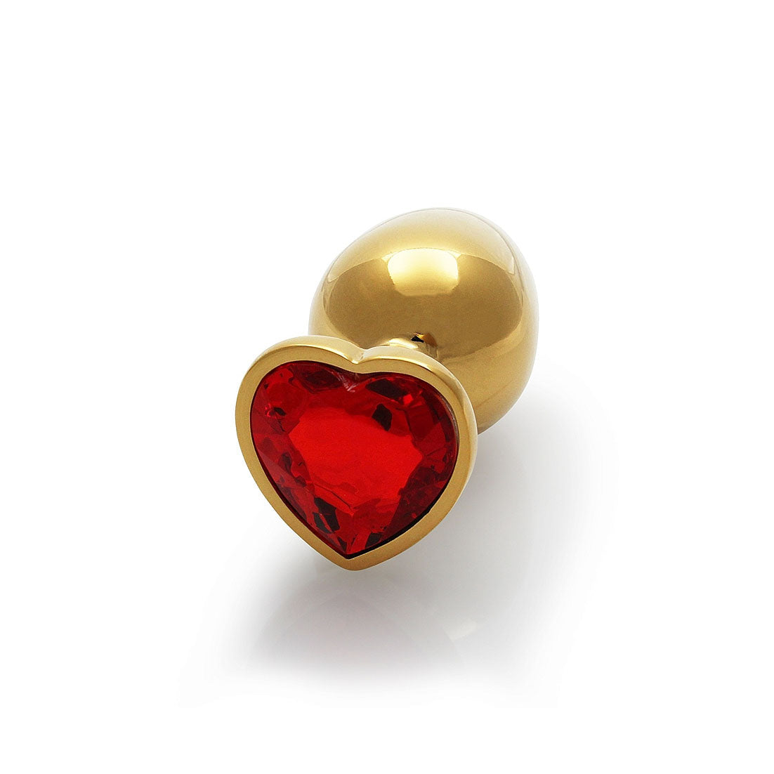 Heart Gem Butt Plug - Medium, Ruby Red