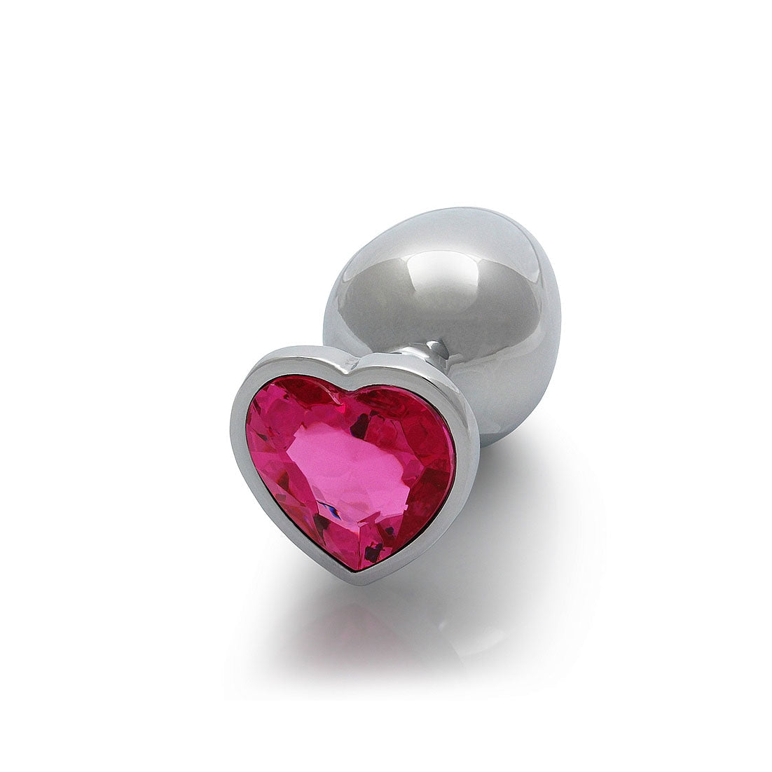 Heart Gem Butt Plug - Large, Rubellite Pink