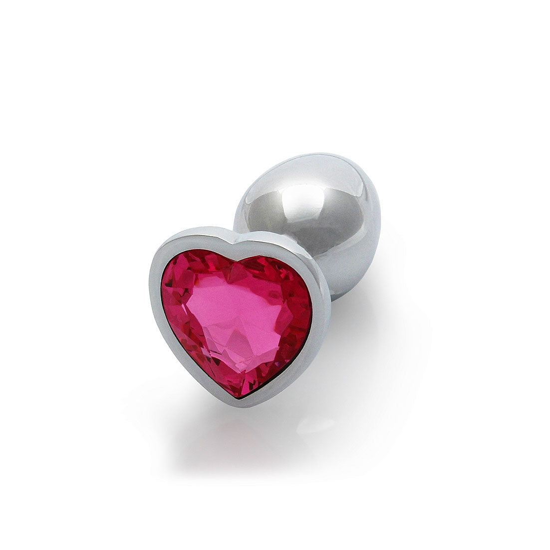 Heart Gem Butt Plug - Small, Rubellite Pink