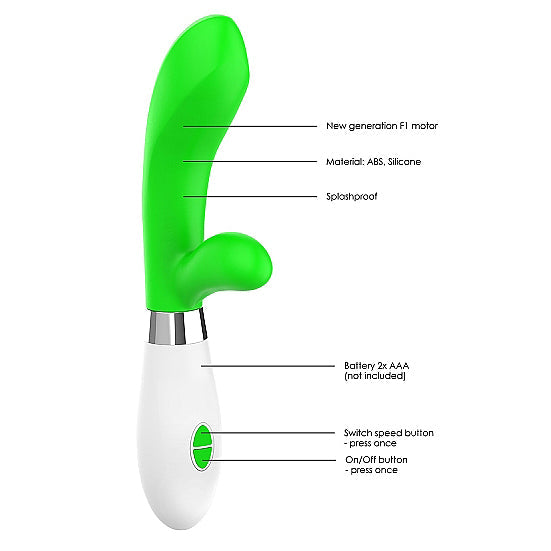 Achilles Ultra Soft Silicone 10 Speed Dual Motor Vibrator - Thorn & Feather