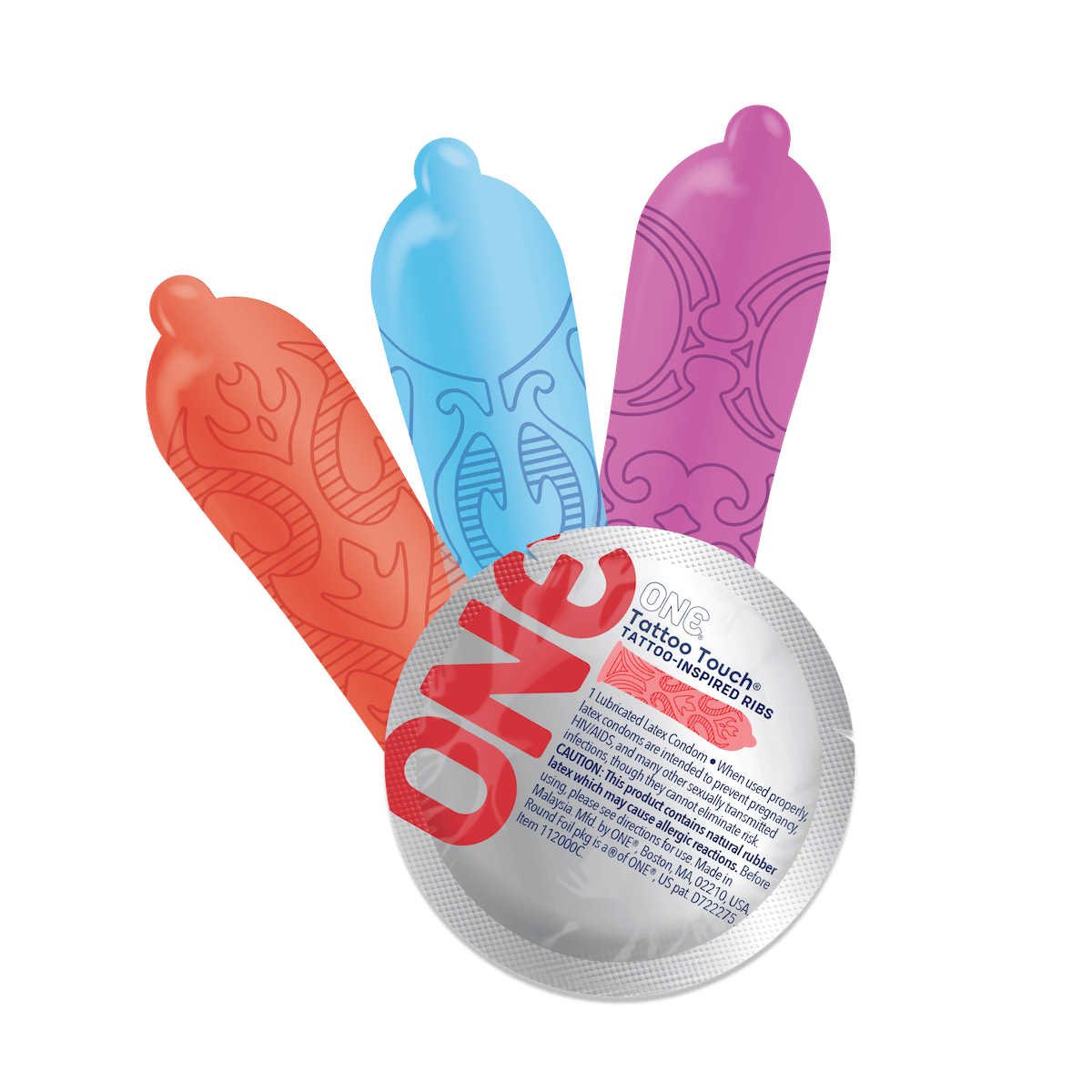 ONE Tattoo Touch Condoms - Bulk Each