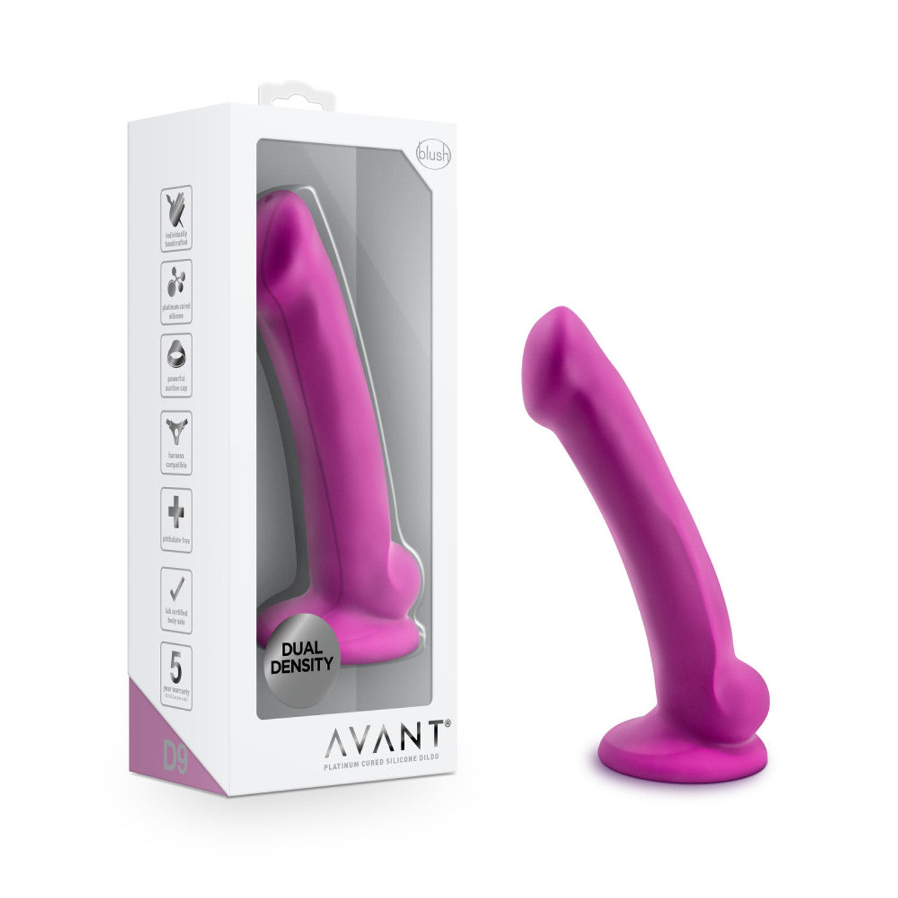 Avant D9 Ergo Mini Violet Silicone Dildo - Thorn & Feather