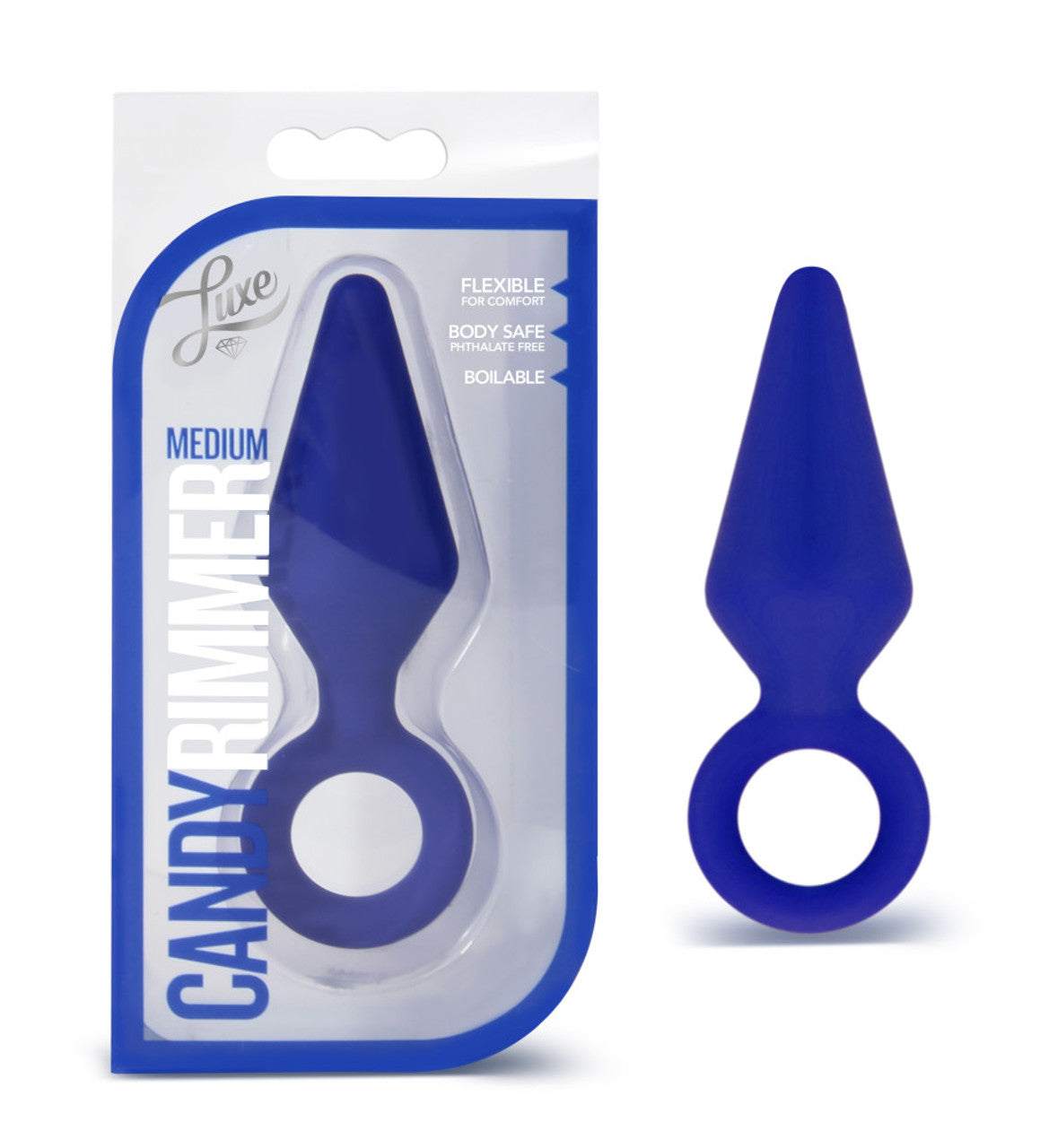 Luxe Candy Rimmer Silicone Butt Plug for Beginners - Small, Blue - Thorn & Feather