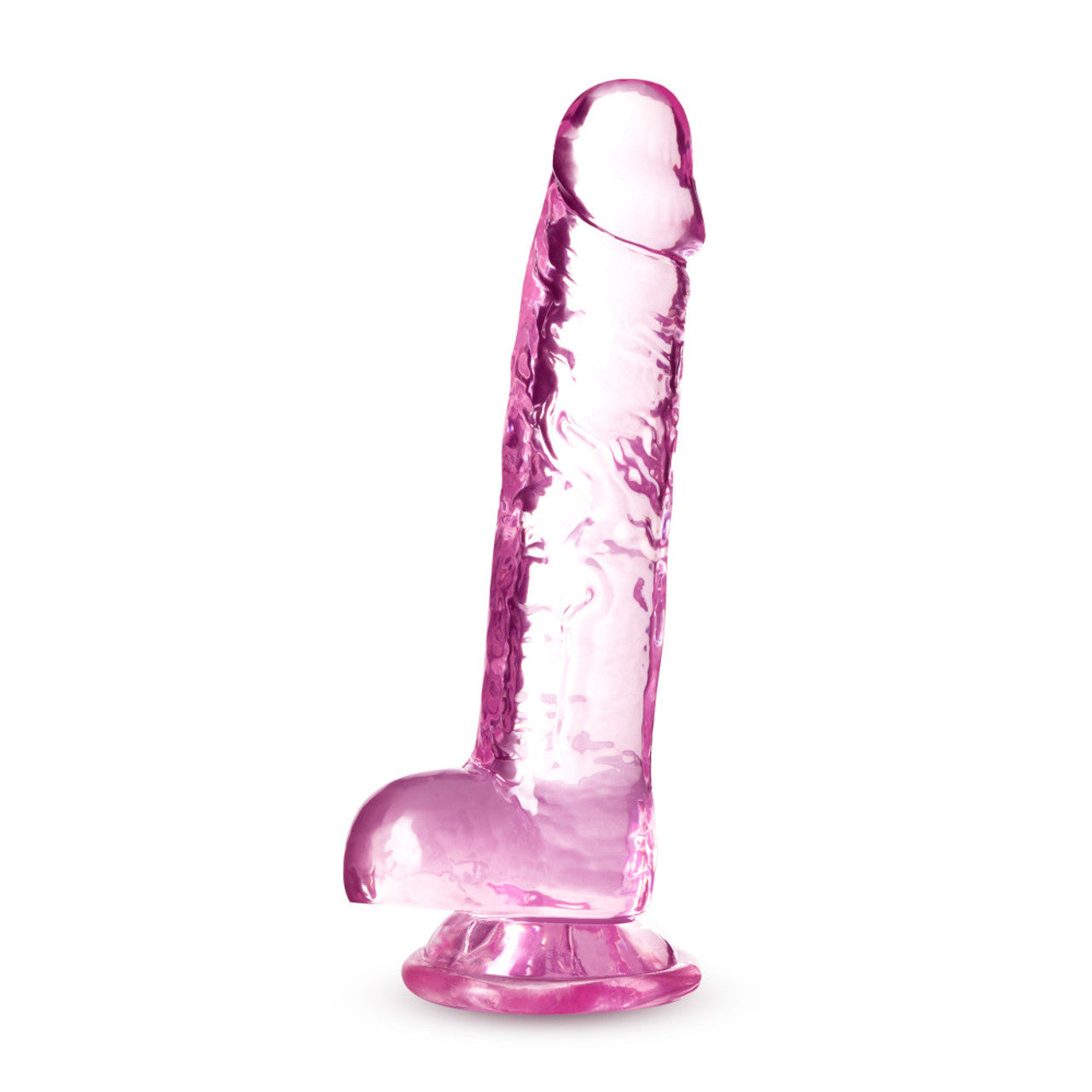 Naturally Yours 7" Crystalline Dildo - Rose